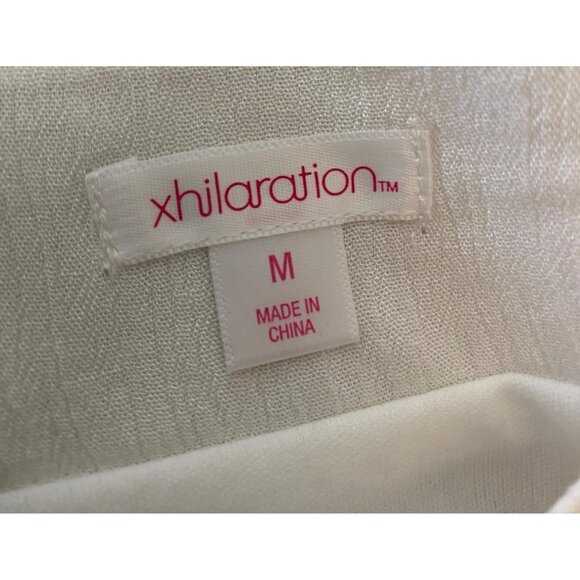 Xhilaration Womens Boho Embroidered White Tunic Dress Top Long Sleeve Medium - Picture 3 of 9